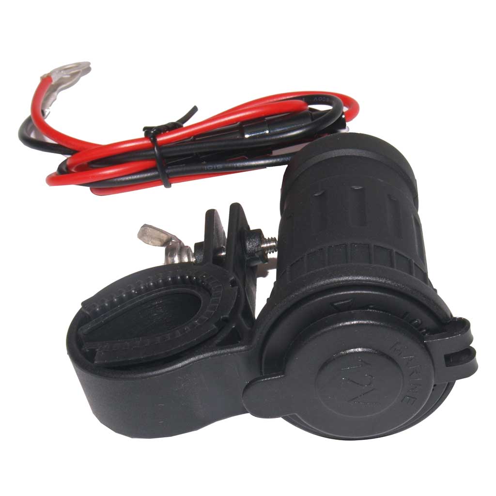 12 volt Cigarette lighter socket with handlebar mount