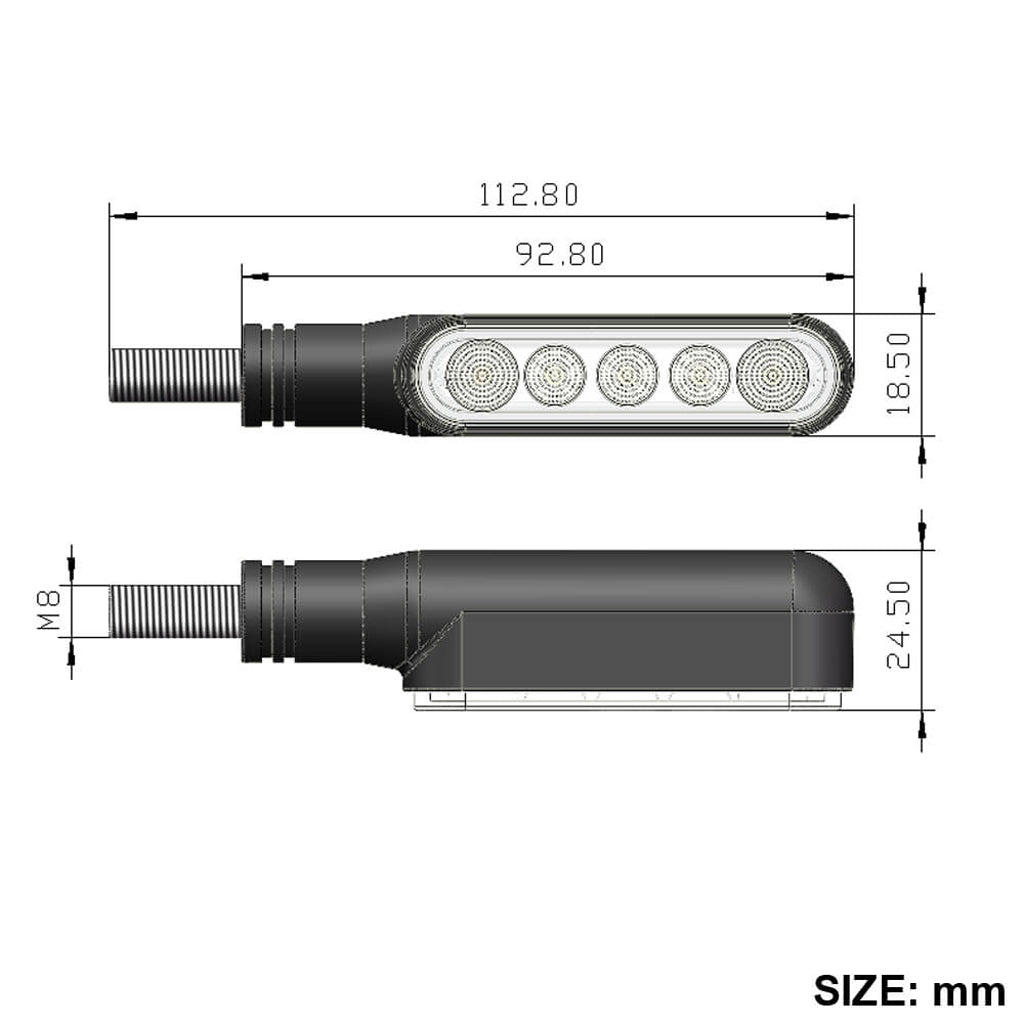 Pair of LED indicators for Motorcycle use