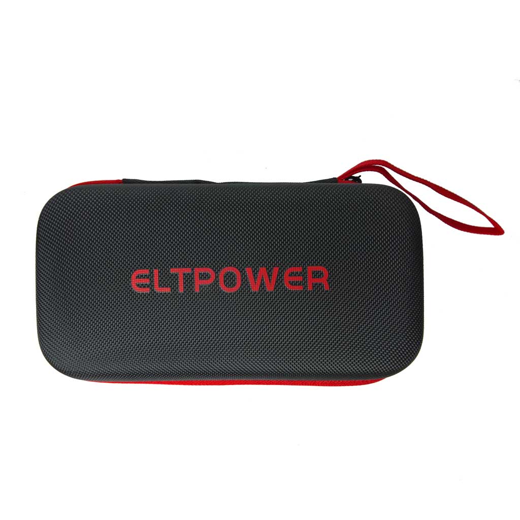 Motorcycle jump starter & power pack with LED flashlight & carry case