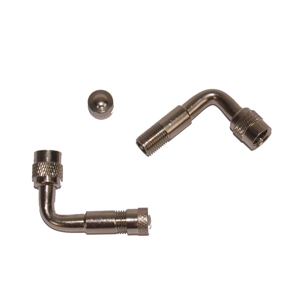 90 Degree valve stem extension set (2 pc) for Schraeder valves