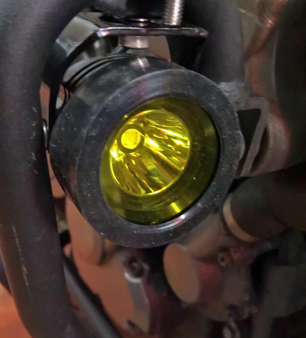 Yellow slip-on cover set for Brightstar Darkbuster DB5 & DB6 Motorcycle Auxiliary Lights