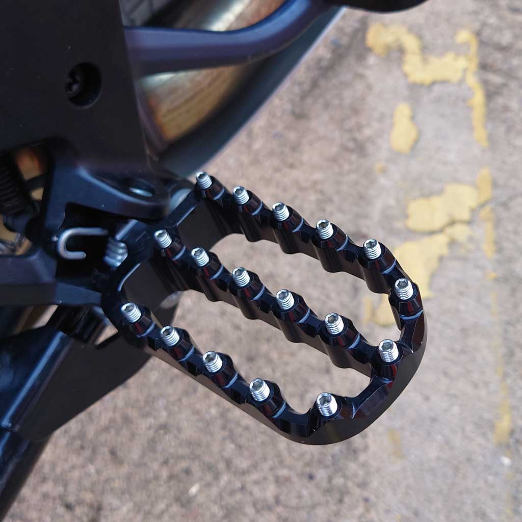 Alloy foot peg set for various KTM models