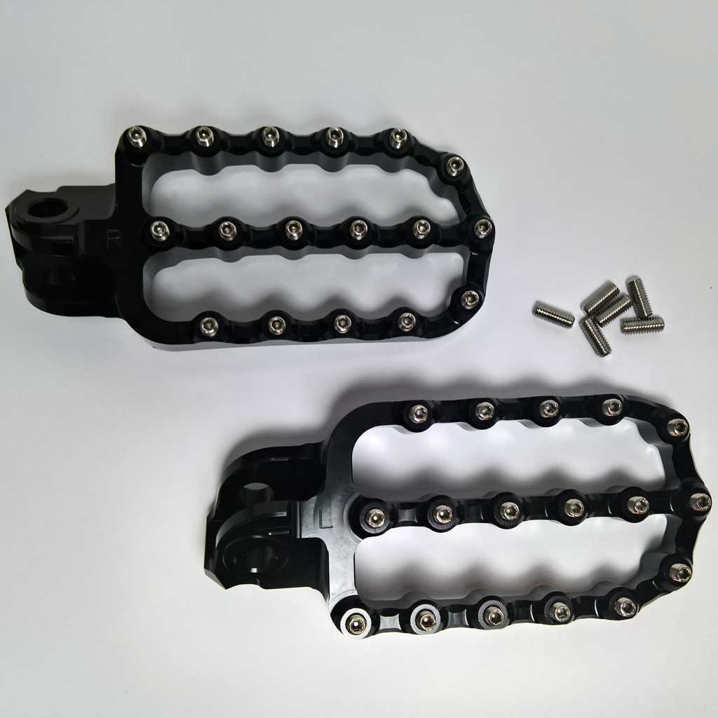 Alloy foot peg set for various KTM models