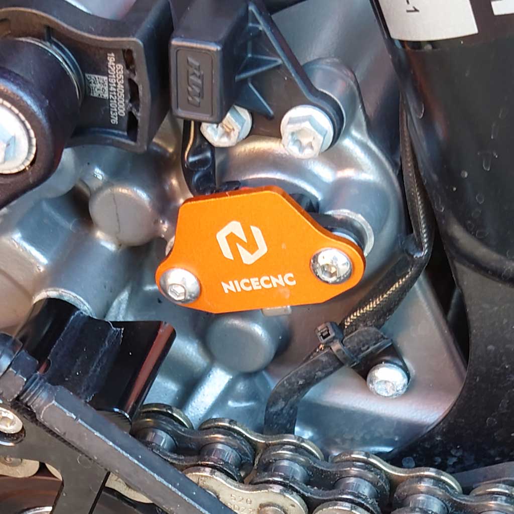 Anodised Orange ABS Sensor Cover to fit KTM models listed