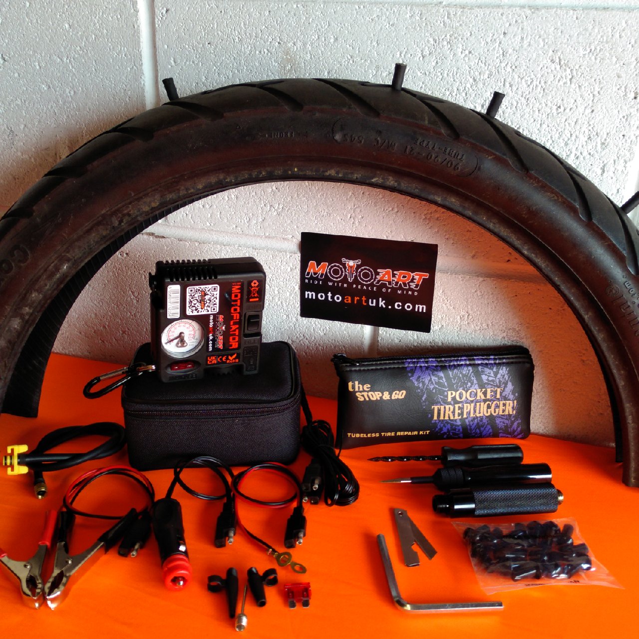 Motoflator / Pocket Stop & Go Tyre Plugger Kit Bundle
