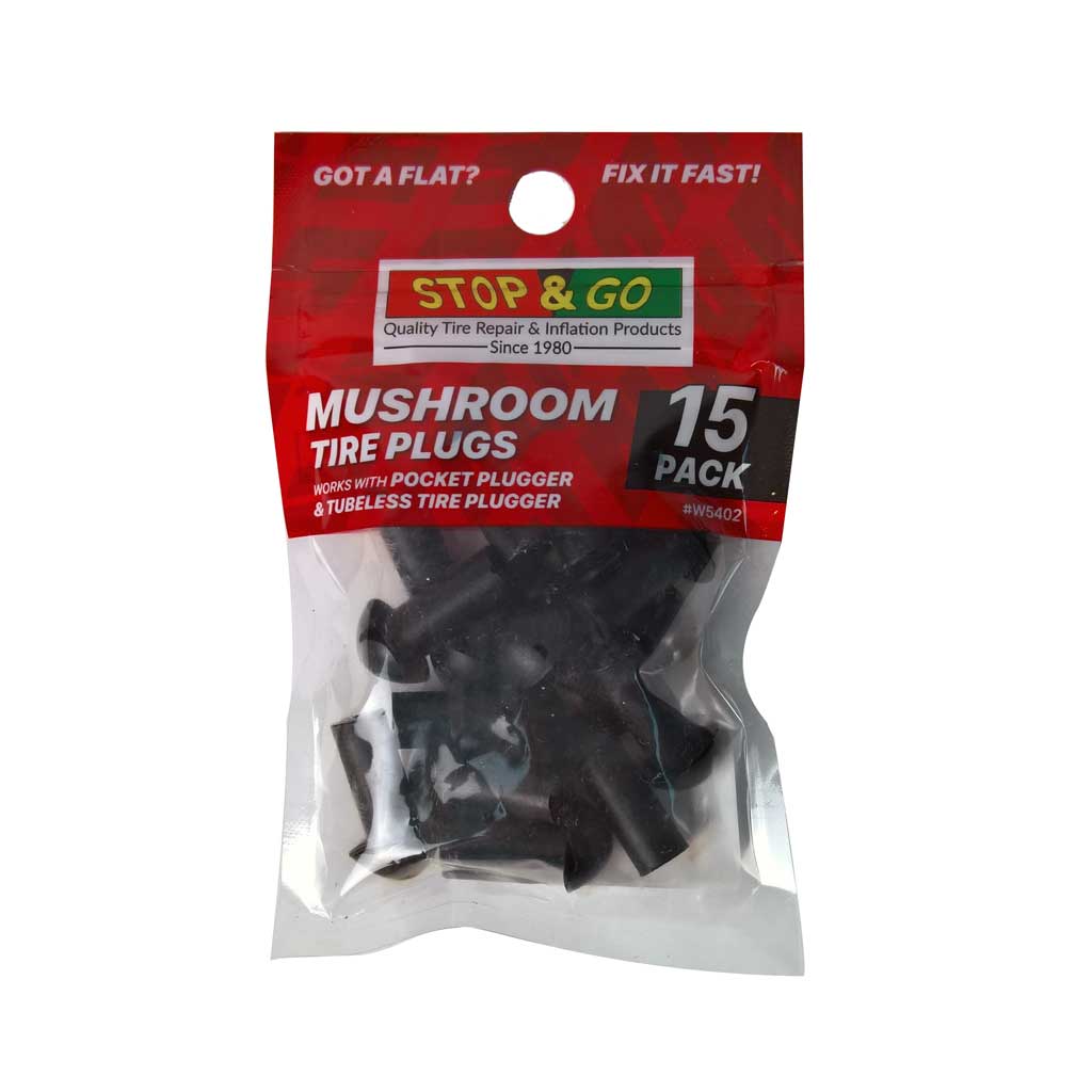 Stop 'n Go Rubber Mushroom Plugs - Pack of 15