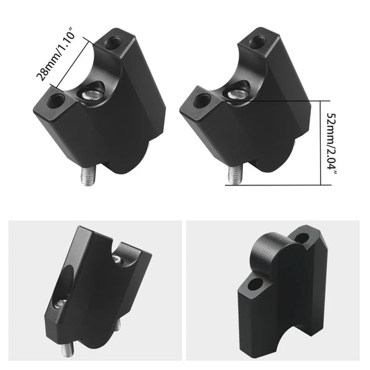 50 mm Angled handlebar riser set for Yamaha Tenere 700 - black