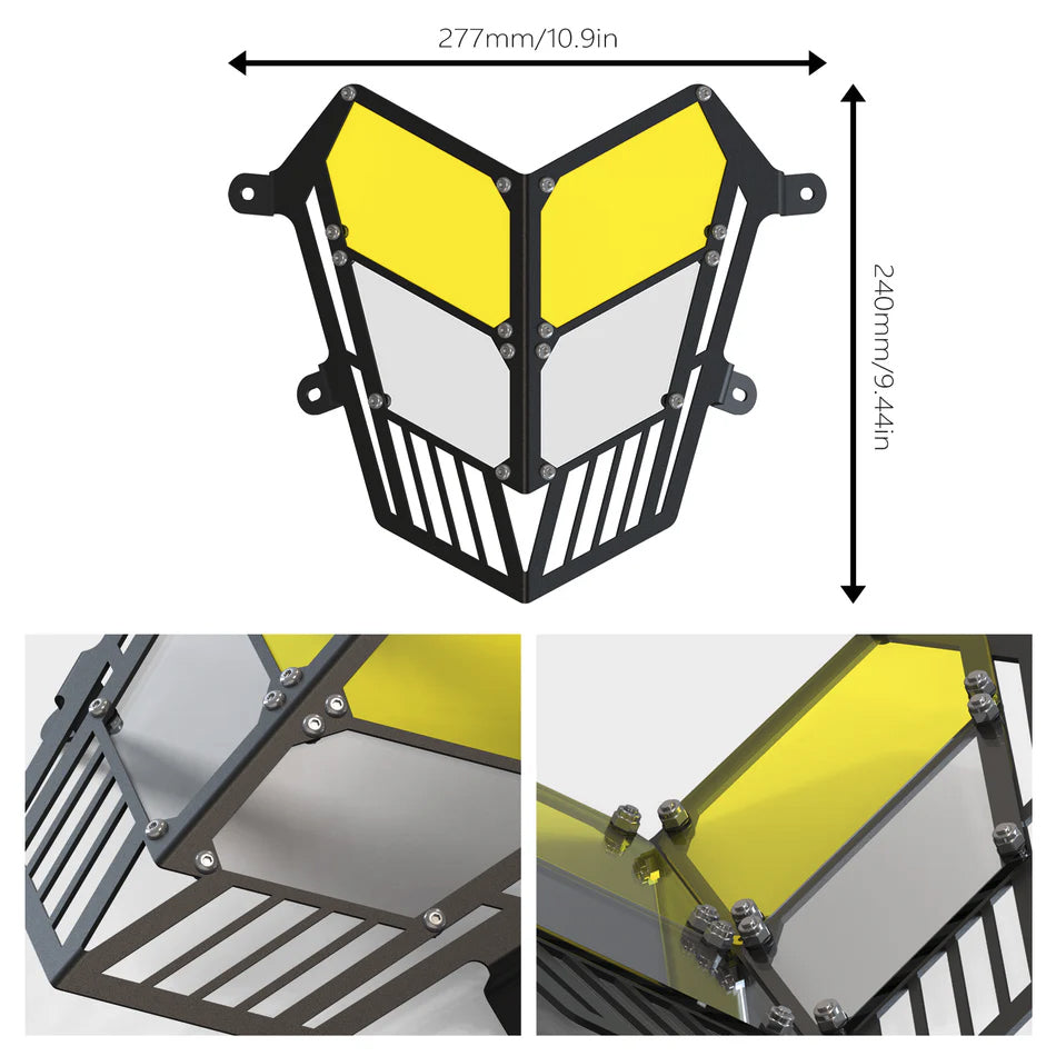 Headlight Protector for Yamaha Tenere 700 - black
