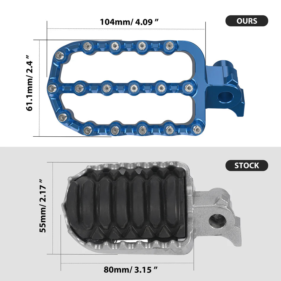 Wide footpeg set for Yamaha Tenere 700 - black