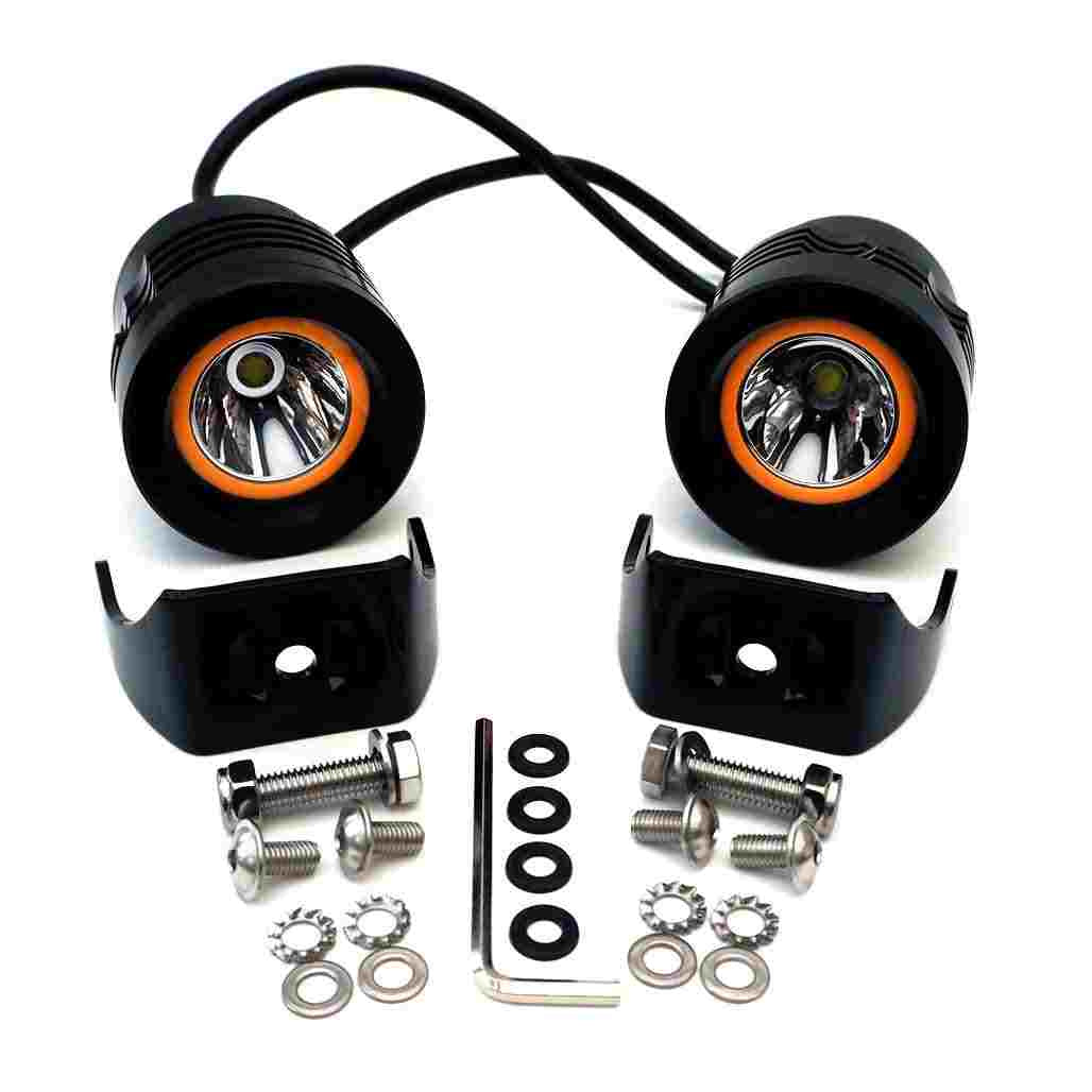 Brightstar Darkbuster DB6 Motorcycle Auxiliary Lights with Integrated Indicators & Genuine CREE XHP50 LEDs