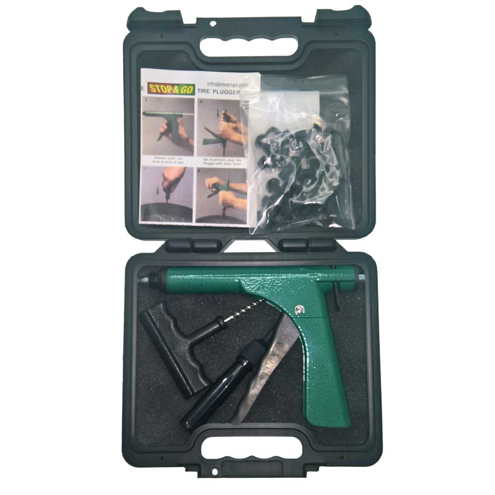 Stop 'n Go Deluxe Tubeless Tyre Puncture Repair kit in rugged carry case